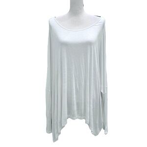 DKNY OVERSIZED IVORY LOOSE FIT VISCOSE SEMI SHEER TUNIC - NWT